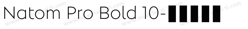 Natom Pro Bold 10字体转换